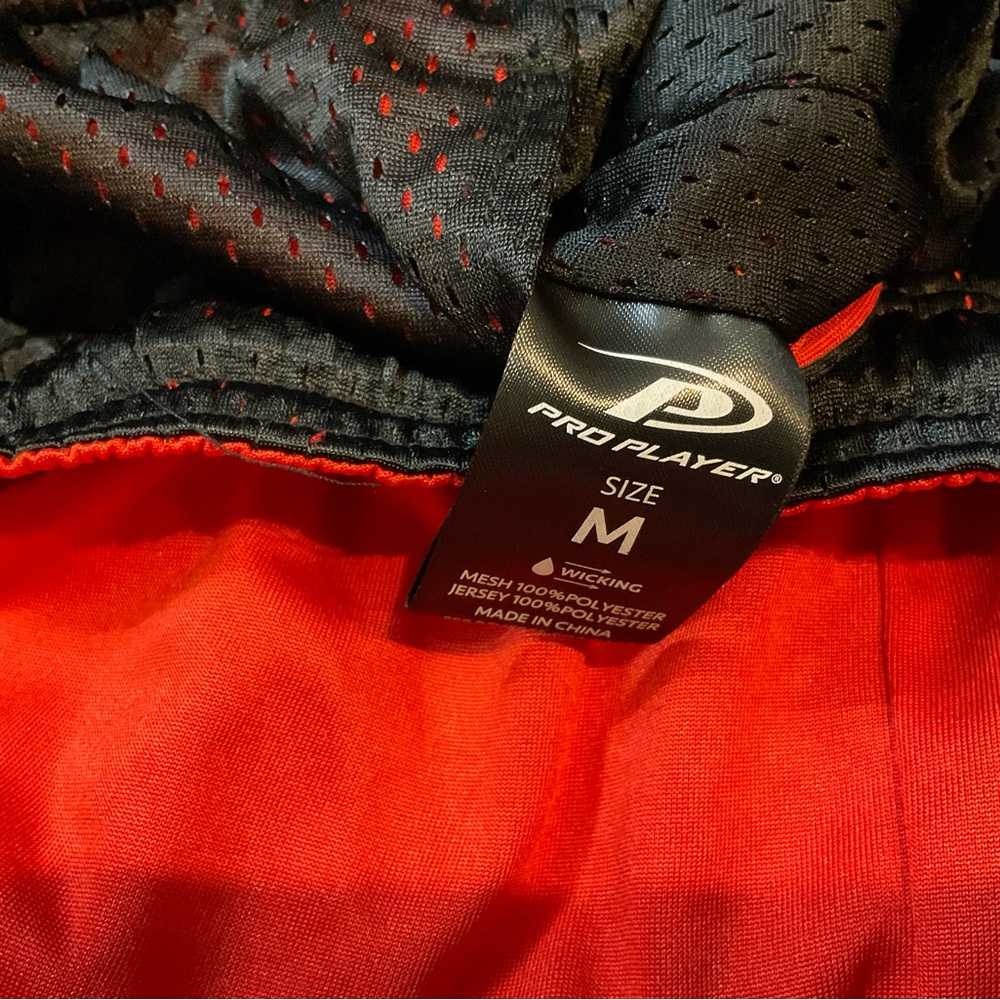 Pro Player Black and Red Athletic Shorts